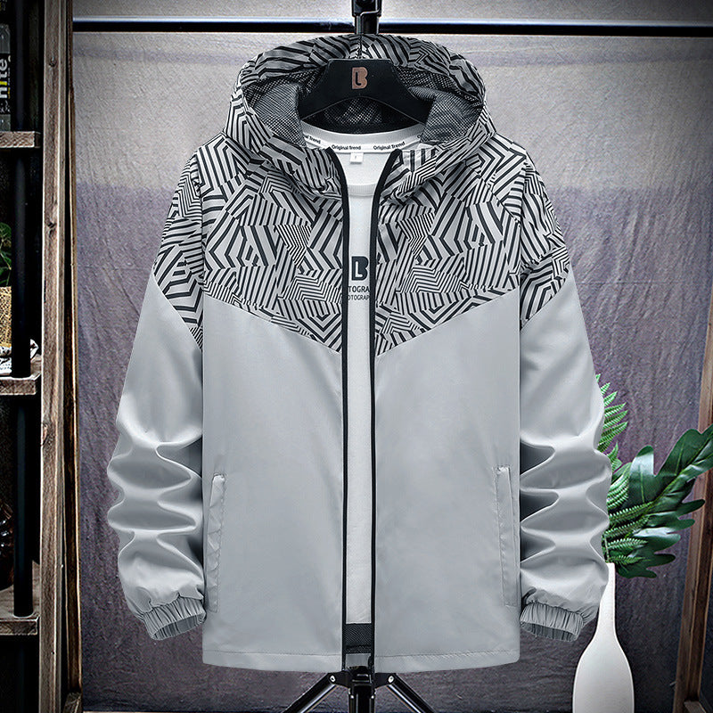 Men's Hooded Jacket Running Windbreaker