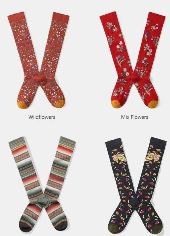Net Red Socks Street Skateboard Sesame Jacquard European Style