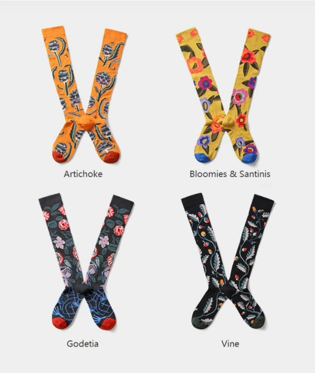 Net Red Socks Street Skateboard Sesame Jacquard European Style