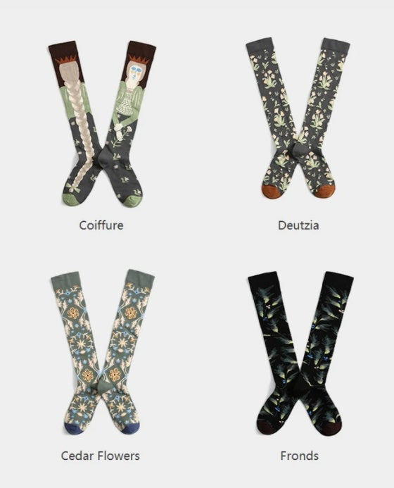 Net Red Socks Street Skateboard Sesame Jacquard European Style