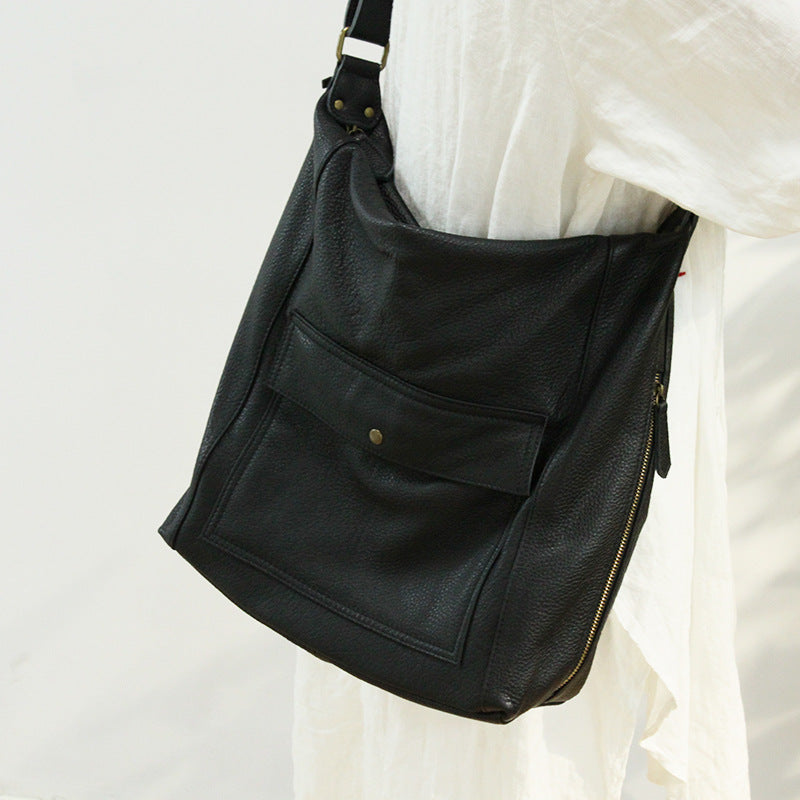 New Product Calfskin Large Capacity Womens Shoulder Bag Practical Messenger Bag Shopping Bag