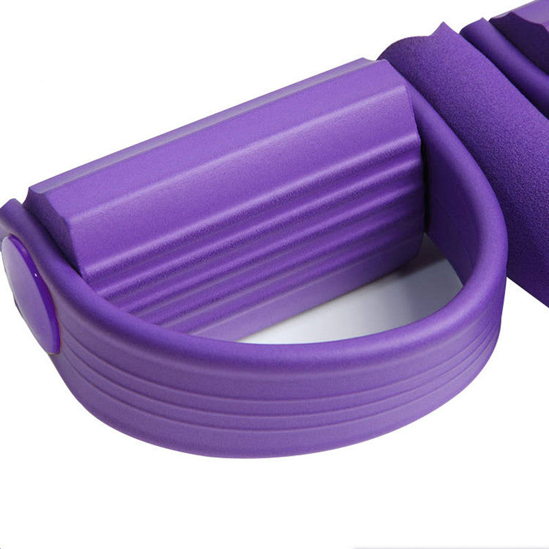 Pedal Tension Device Three Tube Removable Foot Stretch Rope Leg Crunches Tension Rope