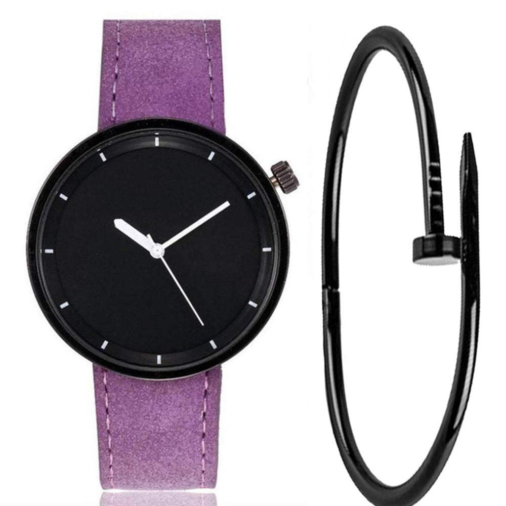 Retro Fashion Frosted Belt Simple Quartz Watch