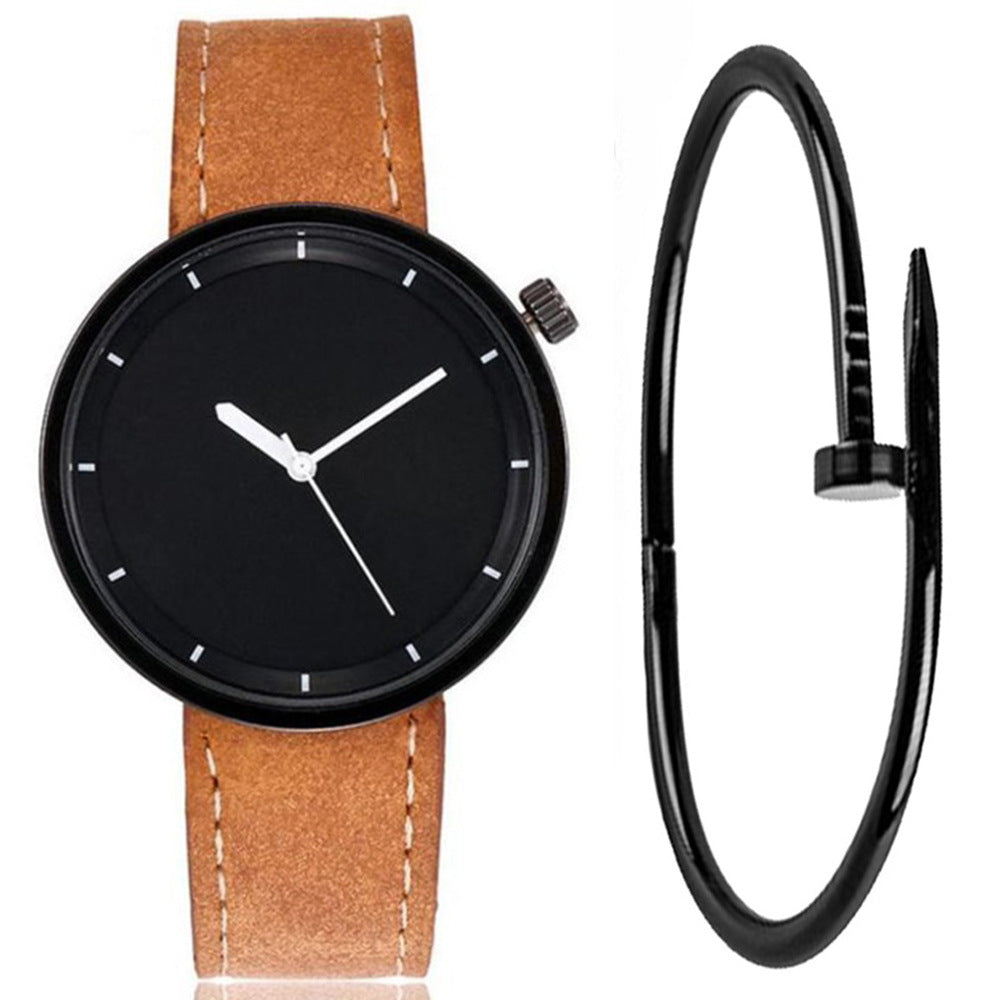 Retro Fashion Frosted Belt Simple Quartz Watch