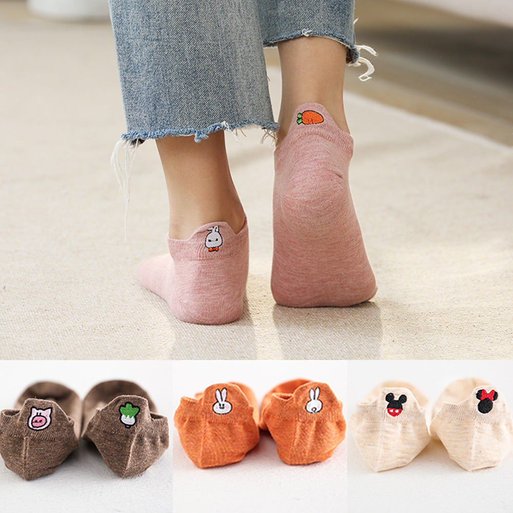 Embroidered Women's Socks