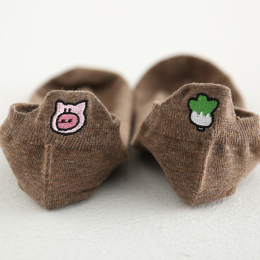 Embroidered Women's Socks