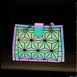 One-Shoulder Diamond Bag Colorful Luminous Portable Diagonal Bag