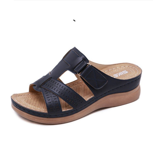 New Style Solid Color Women's Sandals 35-43 Large Size Foreign Trade Women's Slippers