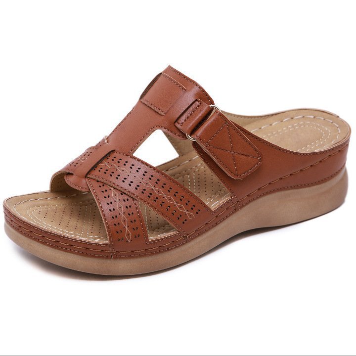 New Style Solid Color Women's Sandals 35-43 Large Size Foreign Trade Women's Slippers