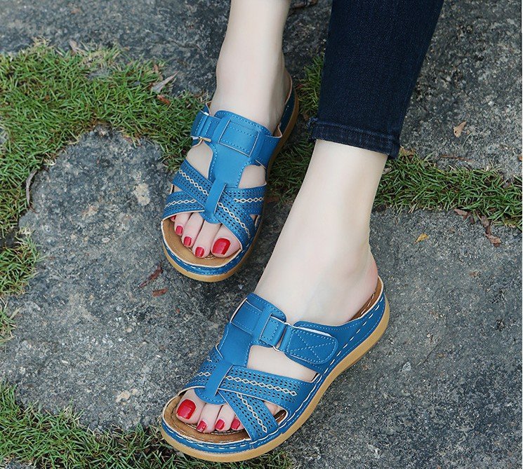 New Style Solid Color Women's Sandals 35-43 Large Size Foreign Trade Women's Slippers
