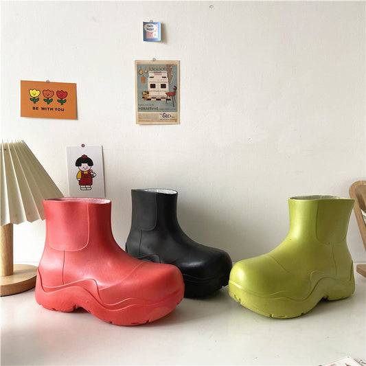 Non-slip Platform Low-top Waterproof Ladies Fashion Rain Boots