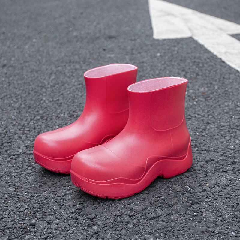 Non-slip Platform Low-top Waterproof Ladies Fashion Rain Boots
