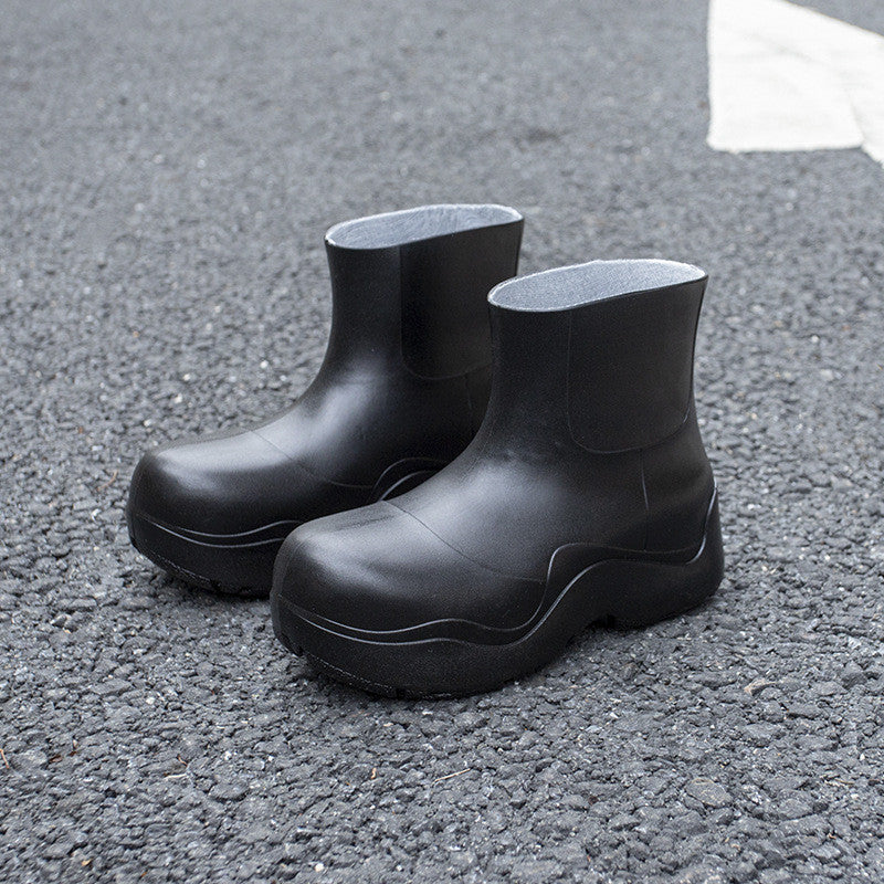 Non-slip Platform Low-top Waterproof Ladies Fashion Rain Boots