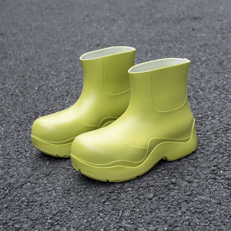 Non-slip Platform Low-top Waterproof Ladies Fashion Rain Boots