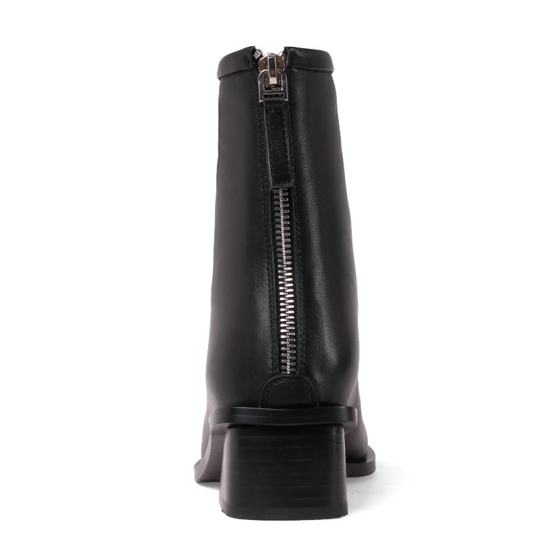 Retro Thick Heel Leather Fashion Simple Chelsea Boots