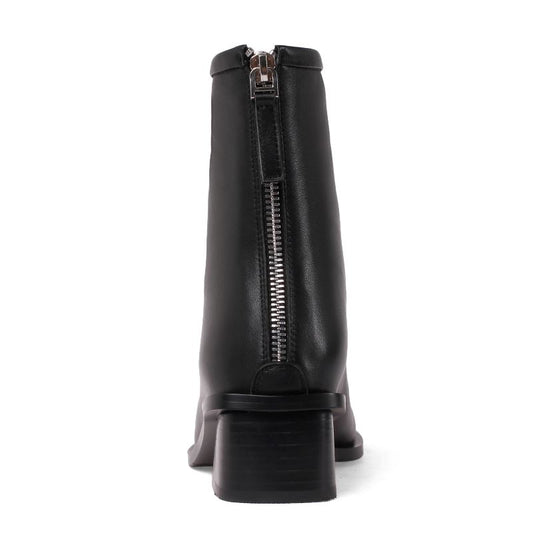 Retro Thick Heel Leather Fashion Simple Chelsea Boots
