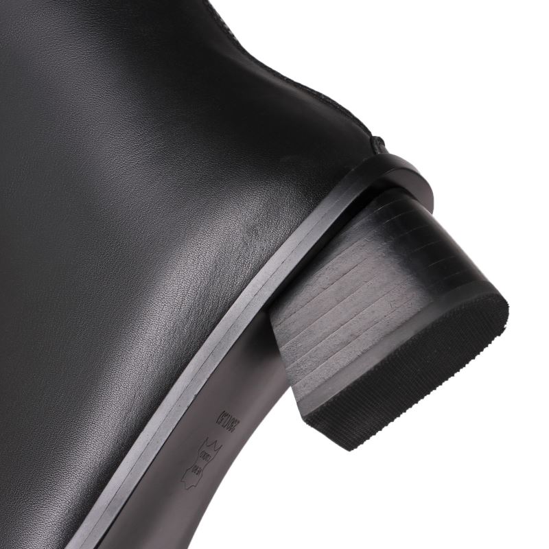 Retro Thick Heel Leather Fashion Simple Chelsea Boots