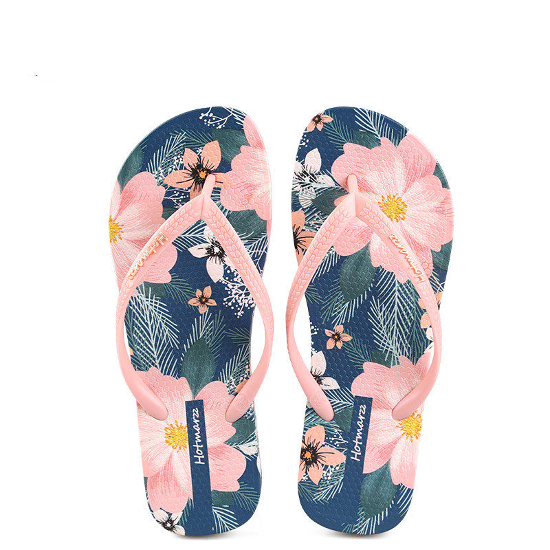 New Flip-Flops Women's Summer Wear All-match Non-slip Beach Flip Sandals and Slippers