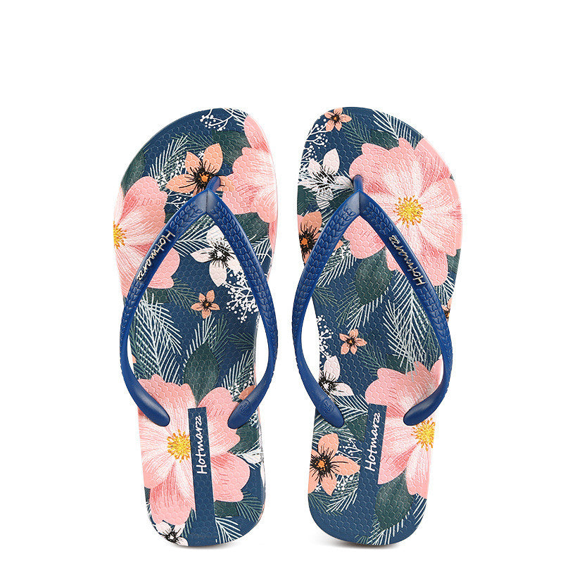 New Flip-Flops Women's Summer Wear All-match Non-slip Beach Flip Sandals and Slippers