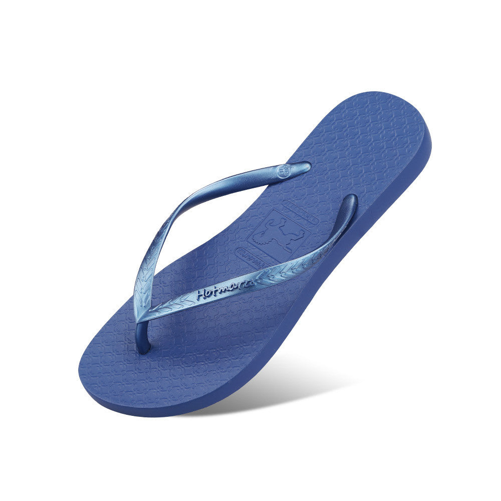 New Flip Flops Pure Color Couple Flip Beach Shoes Casual Slippers Lady