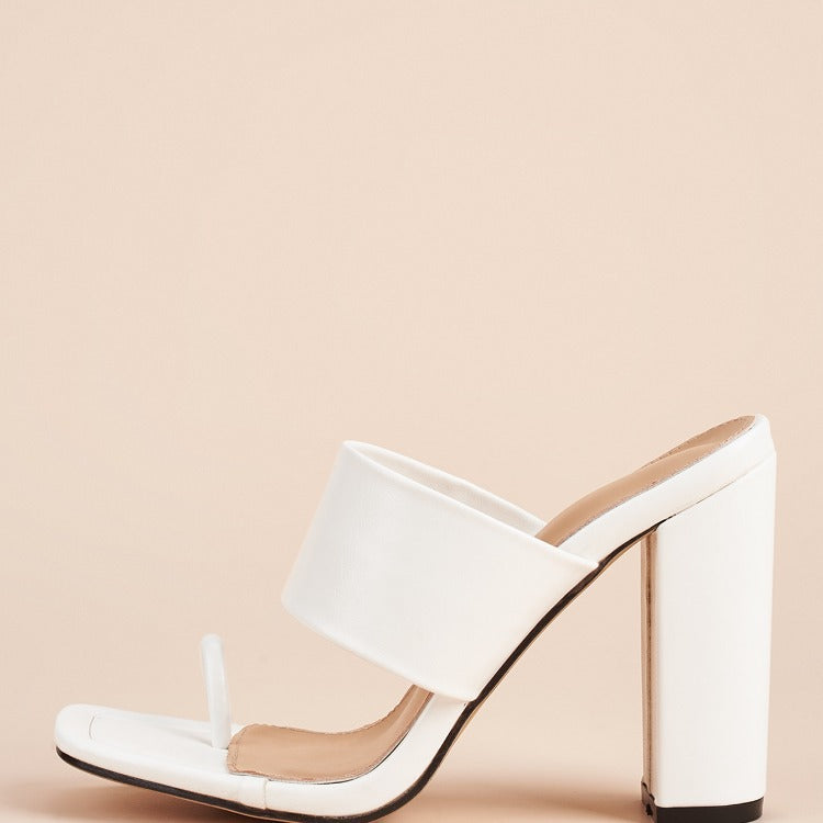 slip on toe ring heels