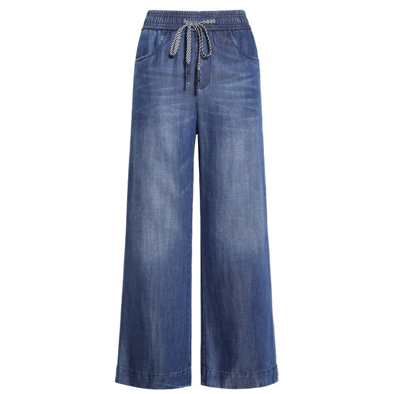Denim Slim Retro High Waist Loose Casual Pants