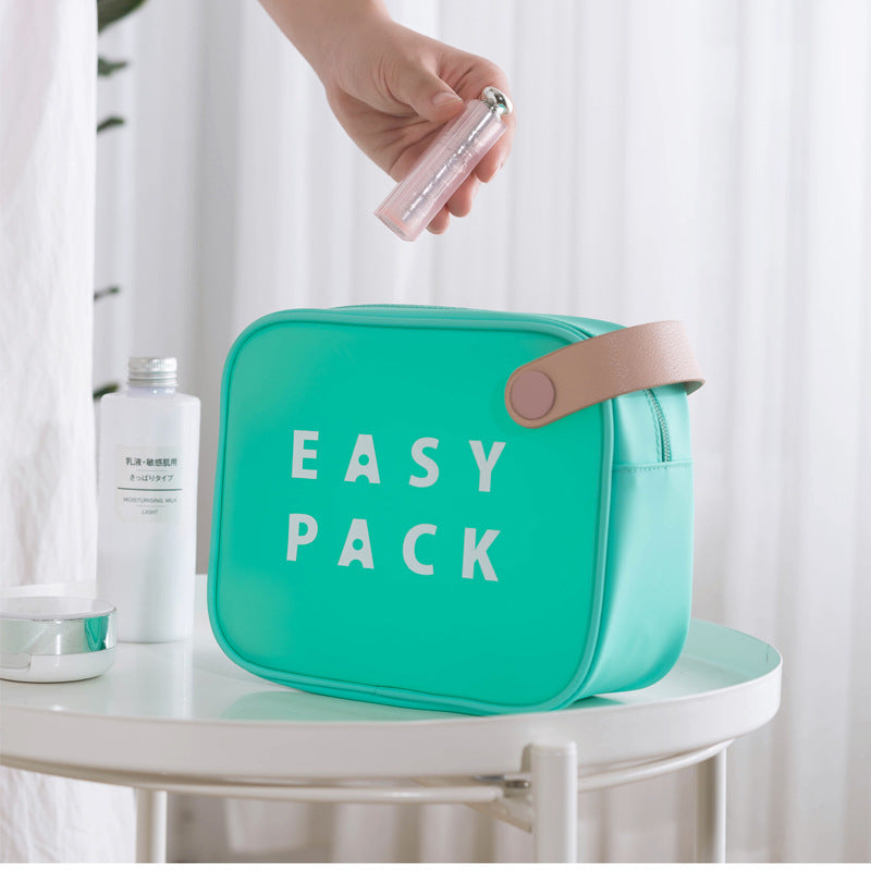 PURDORED 1 Pc Women Clear Cosmetic Bag TPU Waterproof Zipper