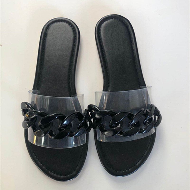 Candy Color Fashion Chain Women's Sandals And Slippers