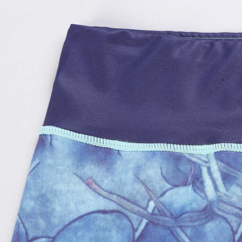 European And American Printed Sportswear Slim Yoga Fitness Pants