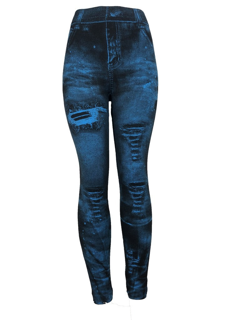 Foreign Trade Denim Leggings til Kvinder