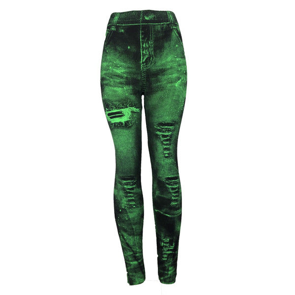 Foreign Trade Denim Leggings til Kvinder