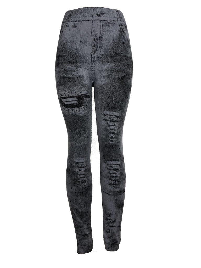 Foreign Trade Denim Leggings til Kvinder