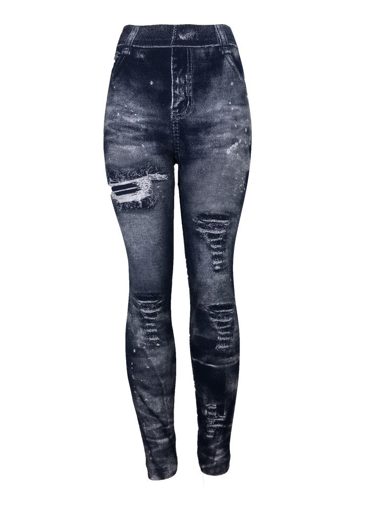 Foreign Trade Denim Leggings til Kvinder