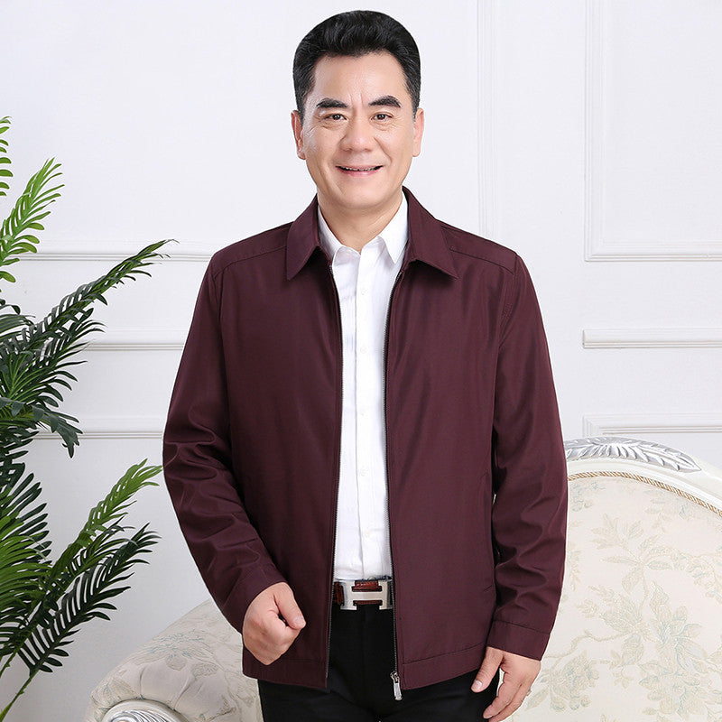 Spring and Autumn Thin Middle-aged Men's Casual Jacket