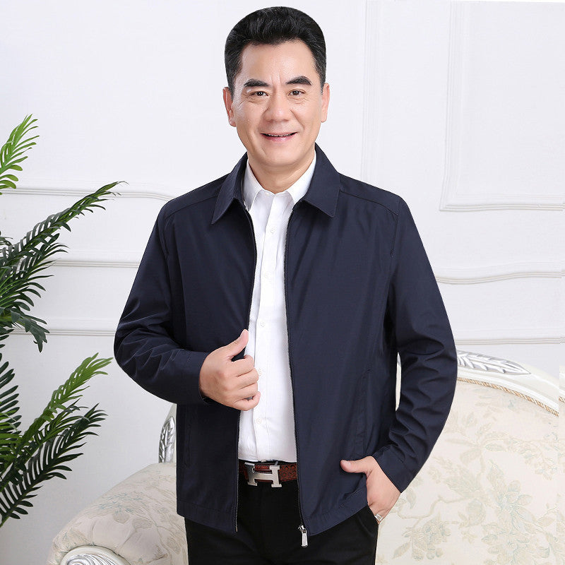 Spring and Autumn Thin Middle-aged Men's Casual Jacket