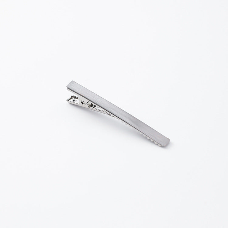 Metal Brushed Simple Word Duckbill Clip Liu Seaside Clip Top Clip