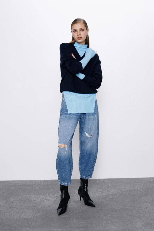 Casual Design Slim-Fit Ripped All-Match Jeans