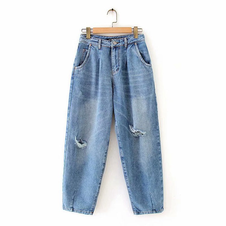 Casual Design Slim-Fit Ripped All-Match Jeans