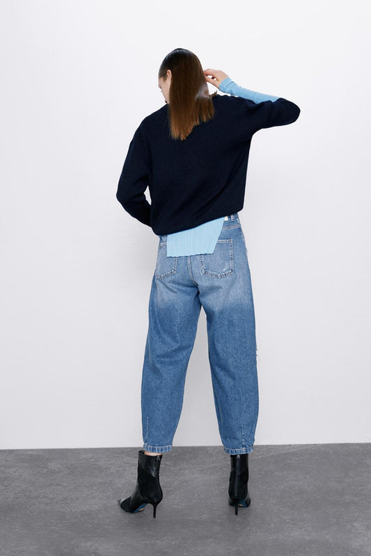 Casual Design Slim-Fit Ripped All-Match Jeans