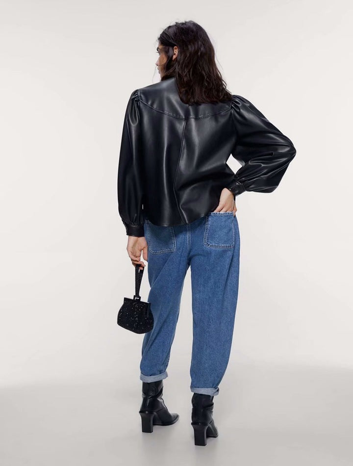 Women's Harem Pants With Paper Bag Waist Loose Jeans