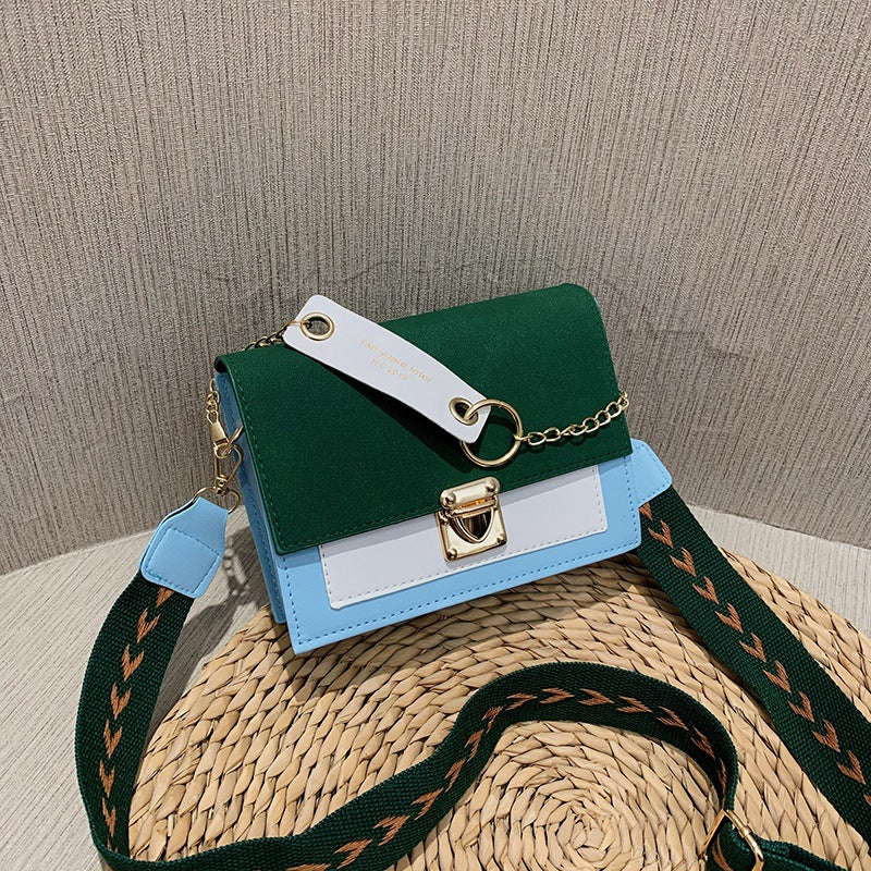 Frosted Shoulder Bag Korean Chain Trendy Messenger Bag Simple Small Square Bag