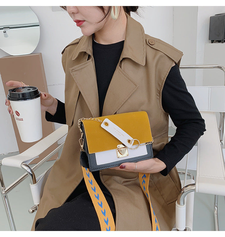 Frosted Shoulder Bag Korean Chain Trendy Messenger Bag Simple Small Square Bag