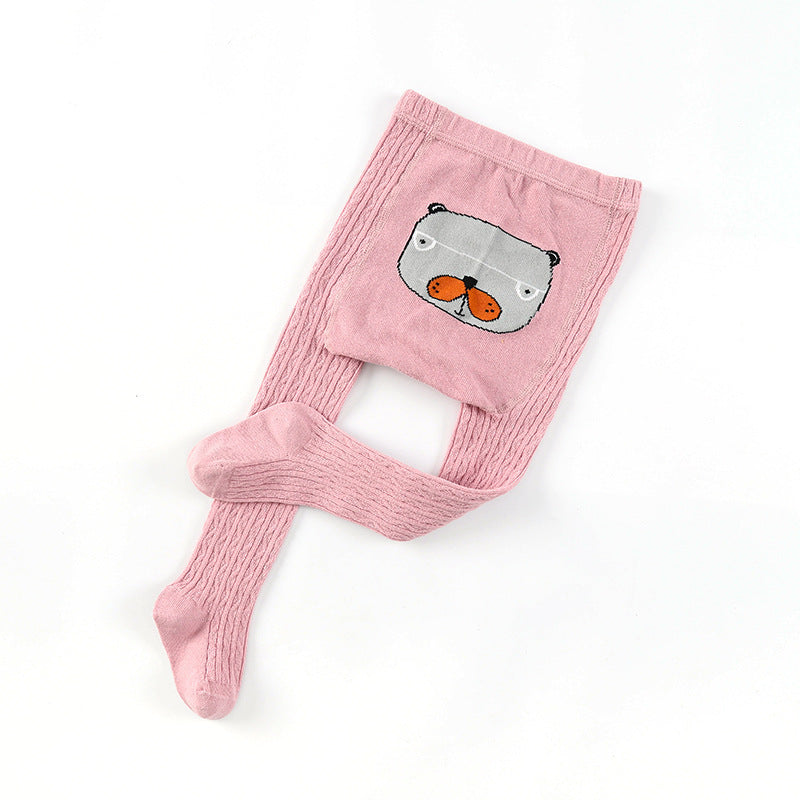 Embroidered Cotton Baby Cartoon Pantyhose