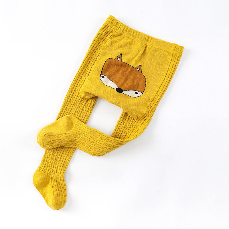 Embroidered Cotton Baby Cartoon Pantyhose