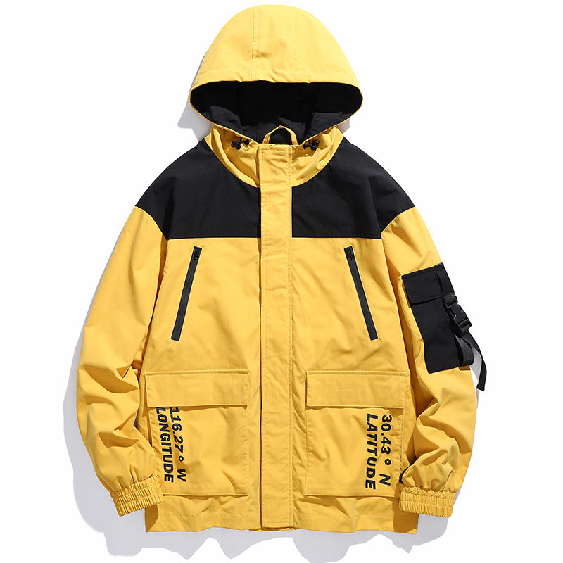 Hooded Korean Style Trendy Handsome Student Tooling Casual Boys Jacket