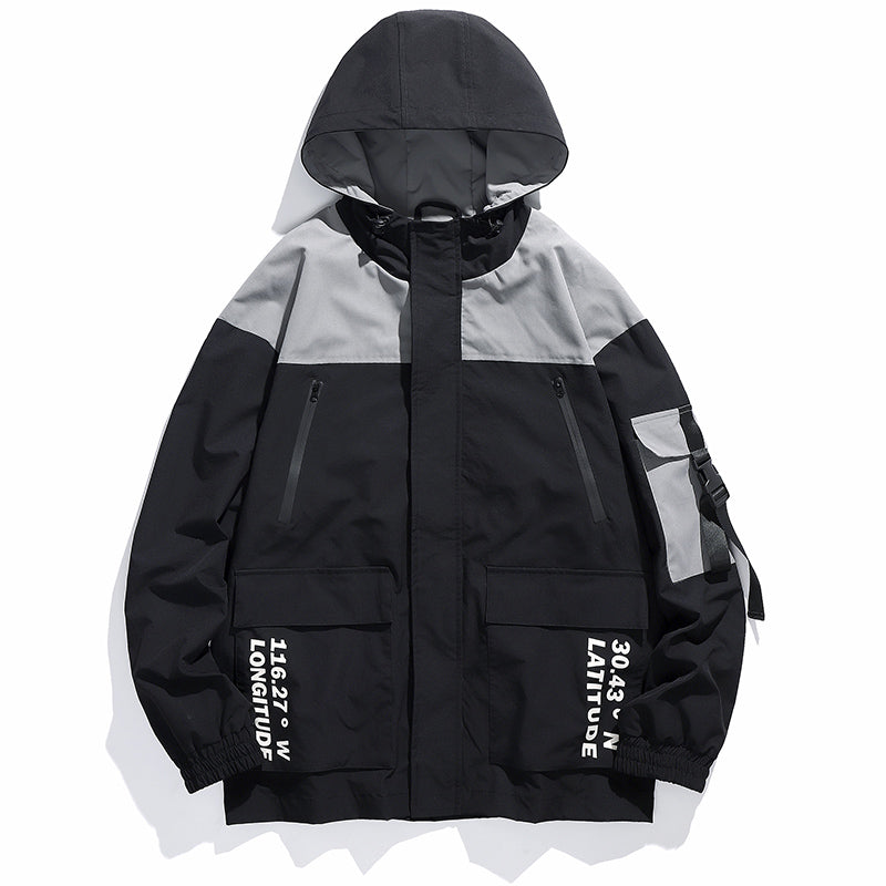Hooded Korean Style Trendy Handsome Student Tooling Casual Boys Jacket