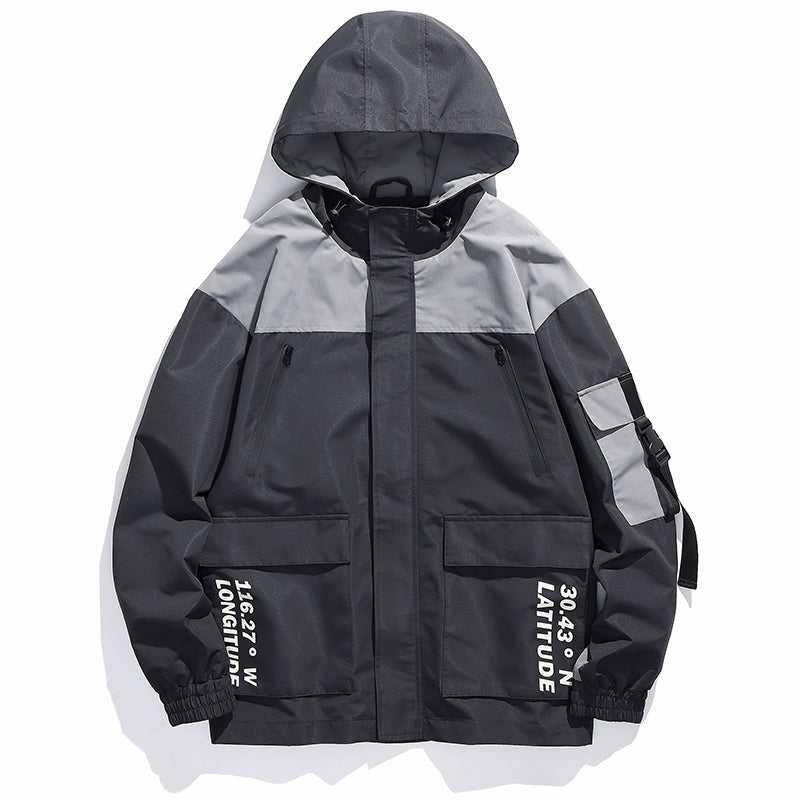 Hooded Korean Style Trendy Handsome Student Tooling Casual Boys Jacket