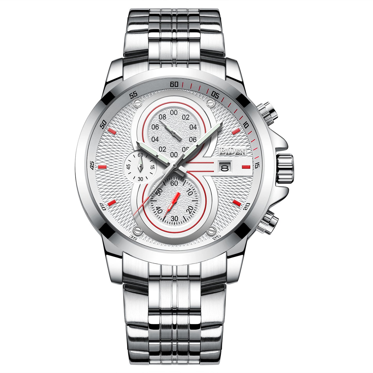 New Men's Business Fashion Stainless Steel Band Quartz Watch