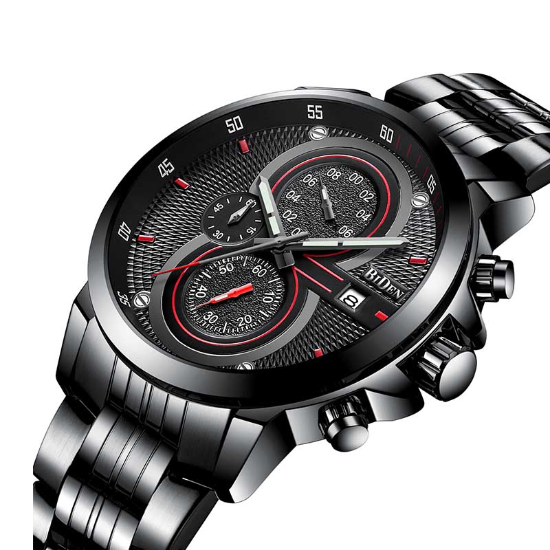 New Men's Business Fashion Stainless Steel Band Quartz Watch