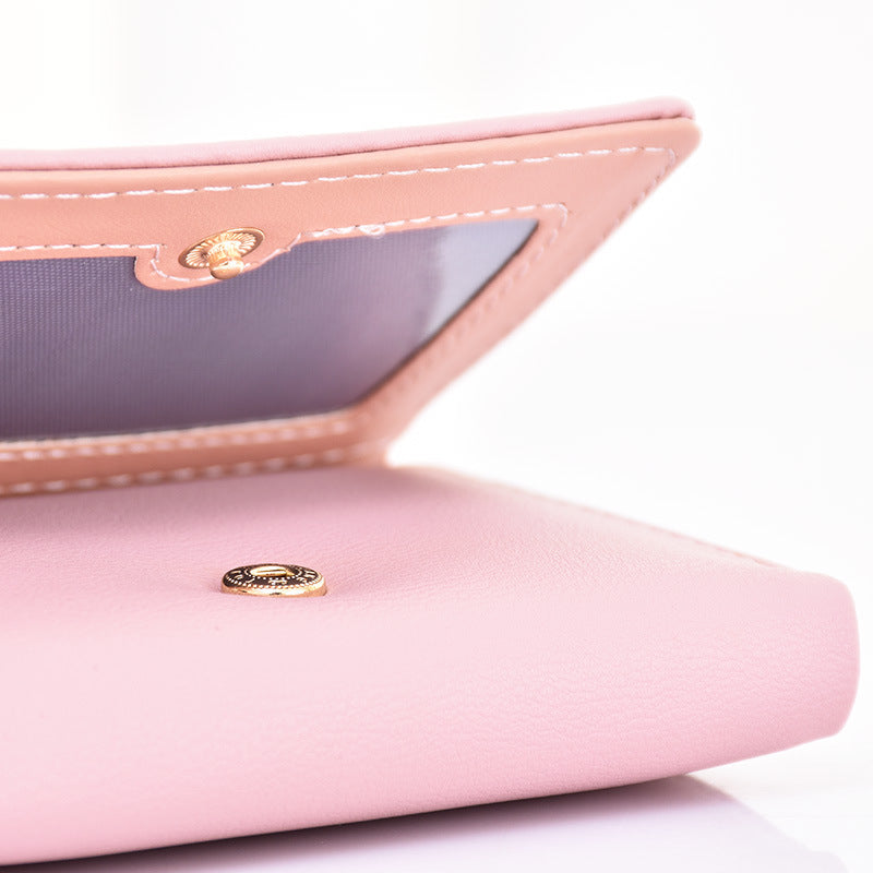 Cute Cartoon Bear Multifunctional Tri-Fold Coin Purse